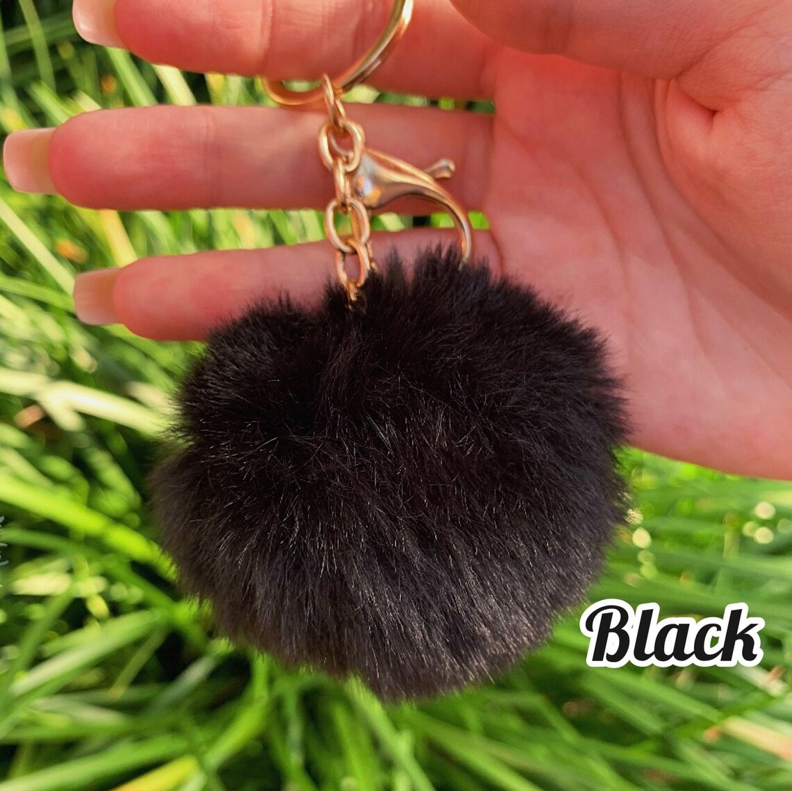 Pom Pom Keychain Etsy
