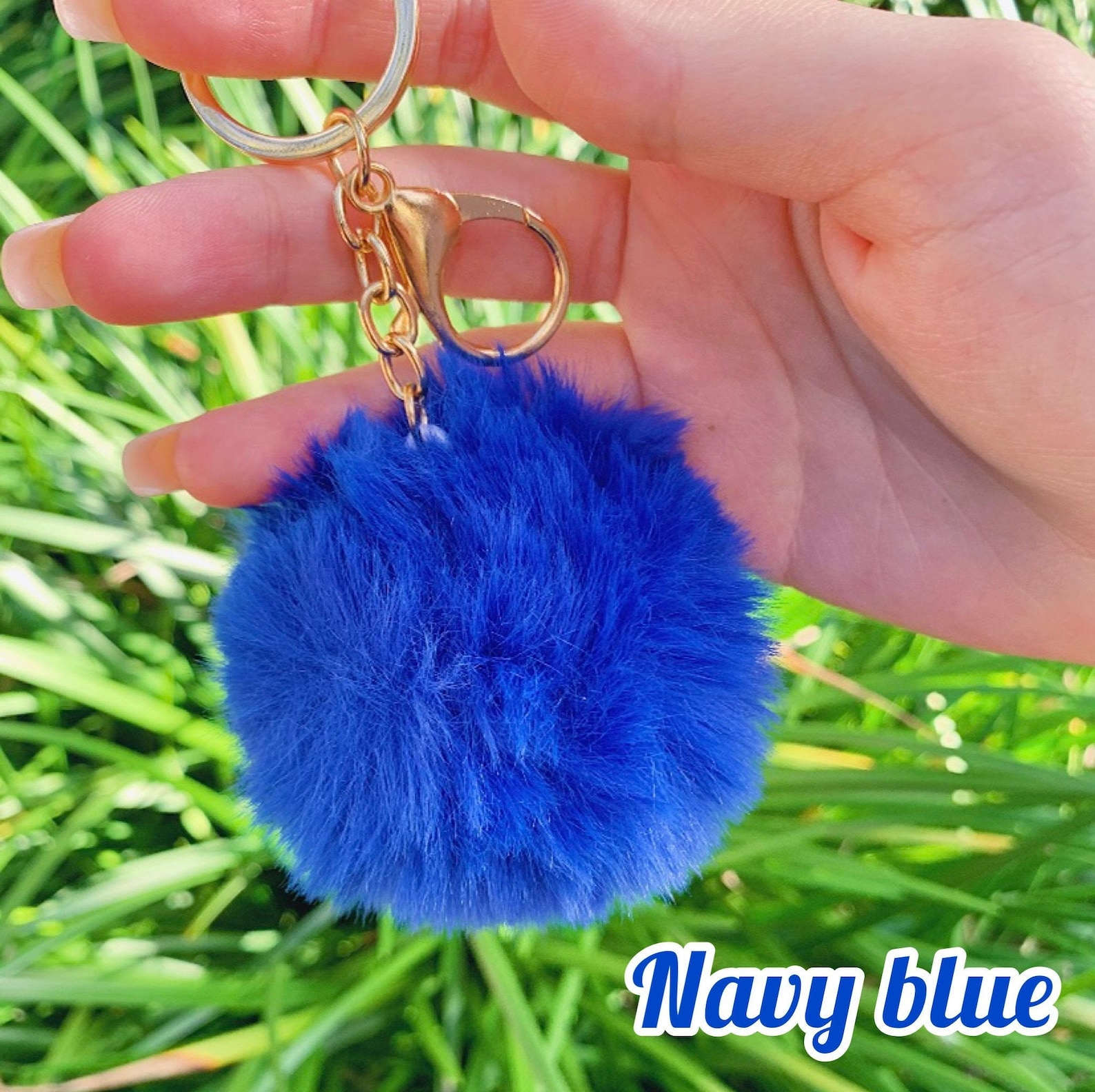 Pom Pom Keychain Etsy