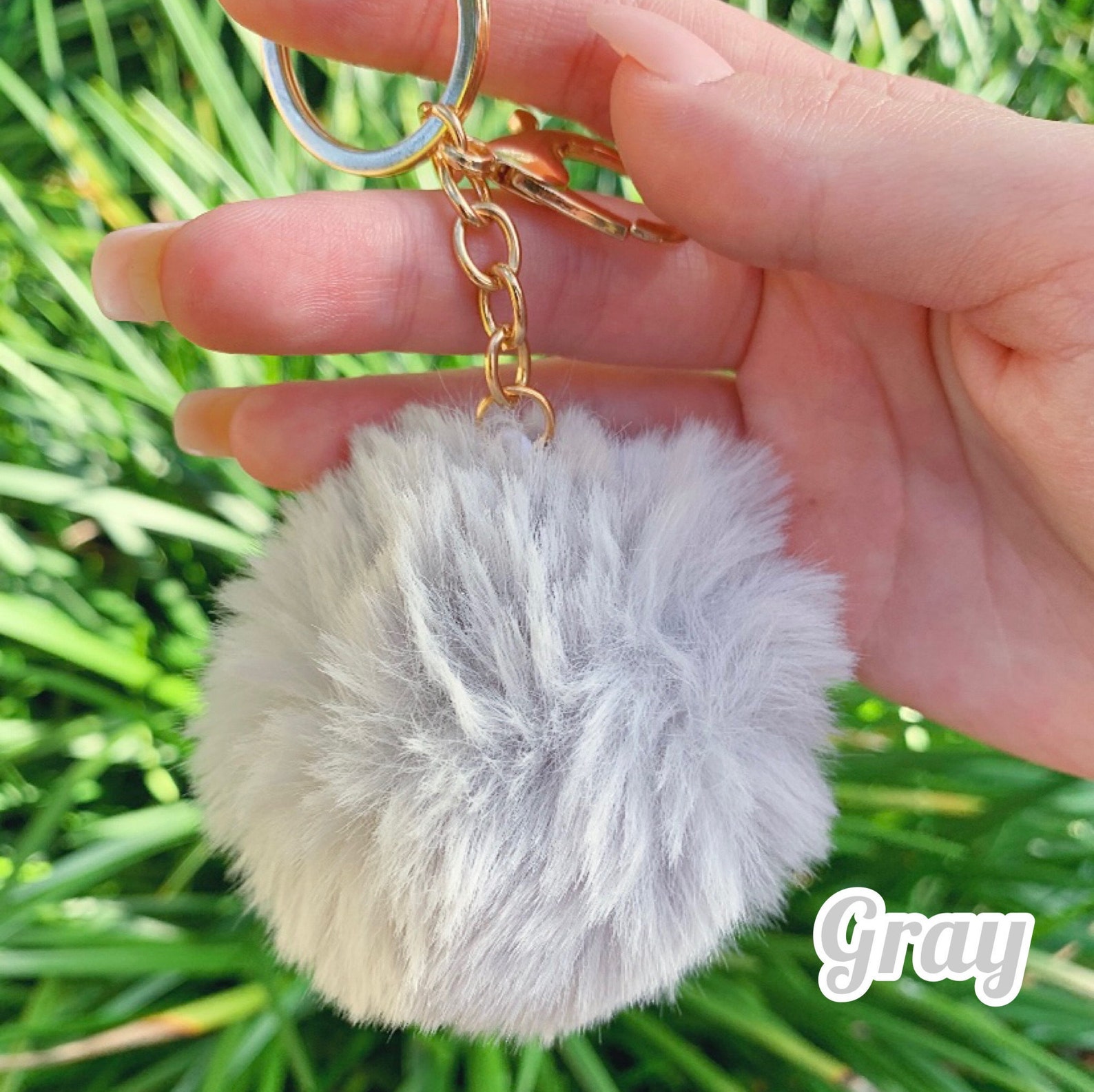 Pom Pom Keychain Etsy