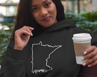 State Hoodie, Minnesota Hoodie, State Sweatshirt, Minnesota Sweatshirt, State Apparel, Minnesota Clothing, Minnesota Gifts, MN Hoodie