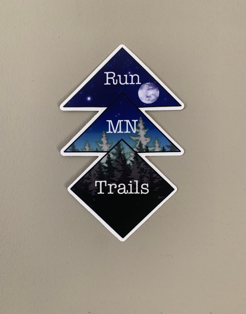 Minnesota Sticker Car MN Stickers Running Sticker for Water Bottle Running Stickers Trail Running Decal Running Sticker for Car
