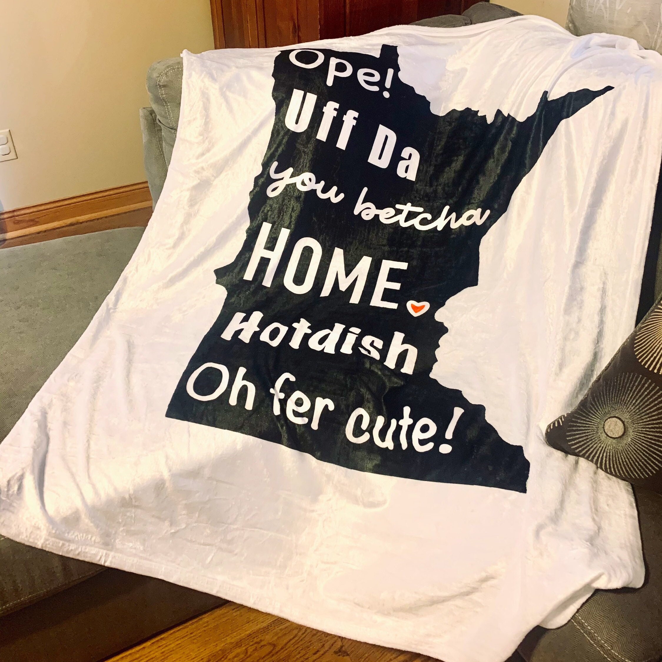 Minnesota Sayings 50x60 Throw Blanket Ope You Betcha Oh Fer Etsy