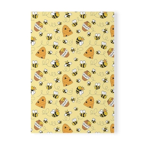 Paperback Journal - Bee Kind Yellow A5 Notebook, Cute Bee Design, Writing Diary, Artists Sketchbook, Back to School Gift, Bee Lovers