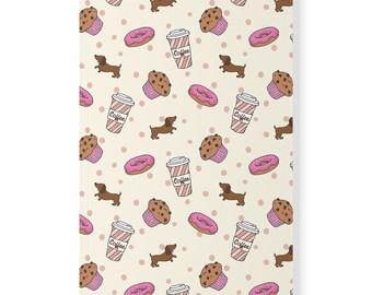 Dachshund A5 Journal: Pink Cream Softcover Notebook