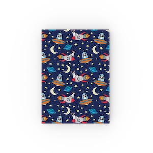 Zoomies Blue Hardback Journal: Space Rocket Design, Ruled/Graph/Blank Paper