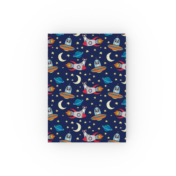 Zoomies Blue Hardback Journal: Space Rocket Design, Ruled/Graph/Blank Paper