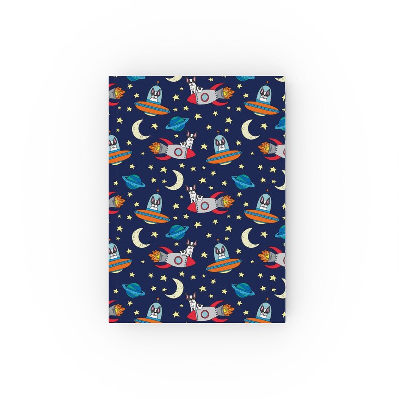 Zoomies Blue Hardback Journal: Space Rocket Design, Ruled/Graph/Blank Paper image 1