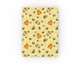 Bee Kind Hardback Journal: Yellow A5 Writing Diary