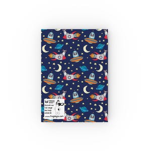 Zoomies Blue Hardback Journal: Space Rocket Design, Ruled/Graph/Blank Paper image 2
