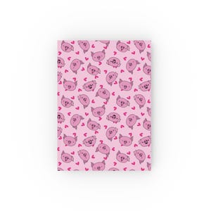 Carnet cartonné - Carnet A5 rose passion Piggy
