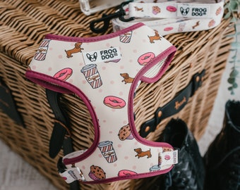 Puppaccino Dog Harness and Lead Set: Adjustable Puppy Harness
