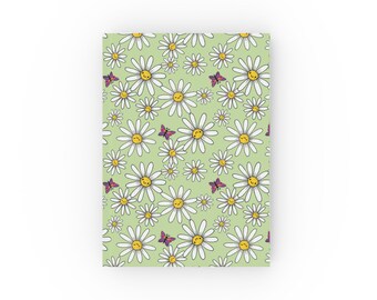 Daisy Days Green Hardback Journal: Floral Writing, Sketching, Note-Taking