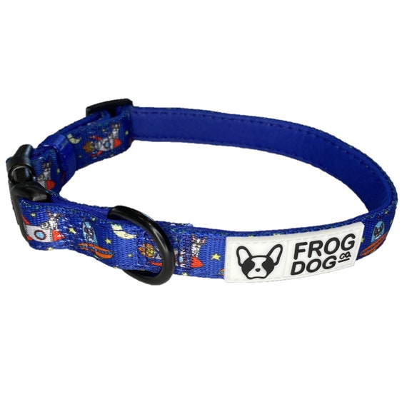 Blue frog dog clearance collar