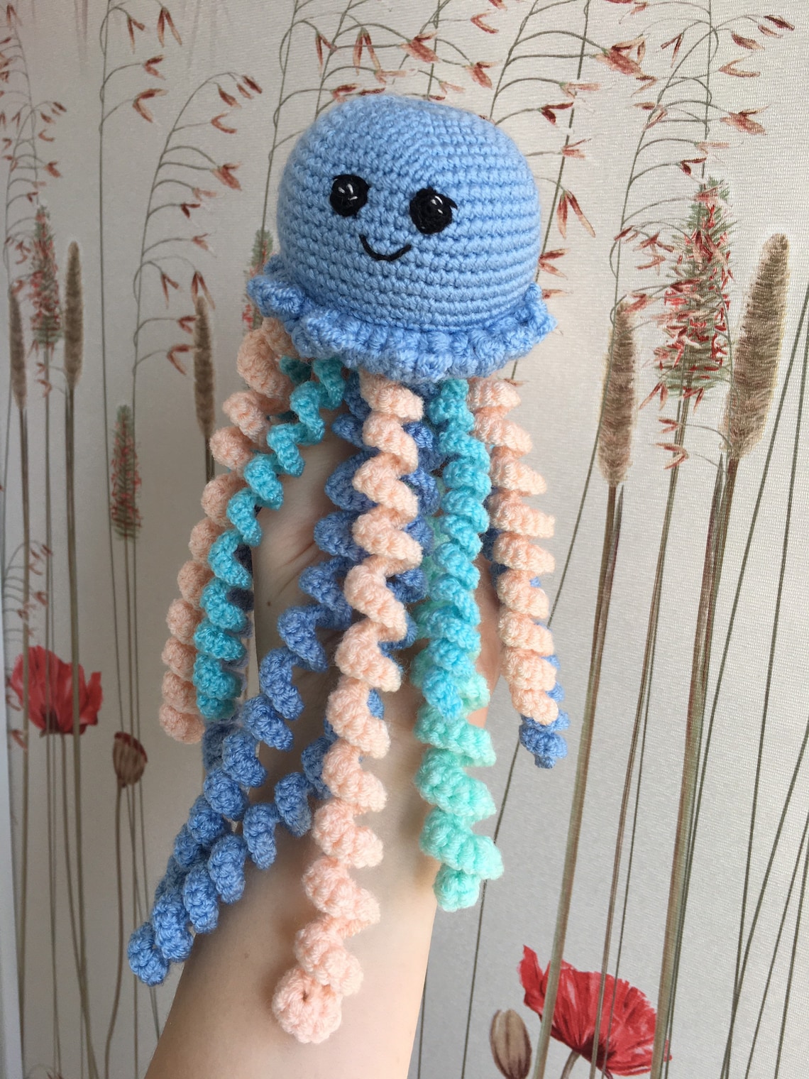Knitted jellyfish. Jellyfish. The safest handmade soft toy. Etsy