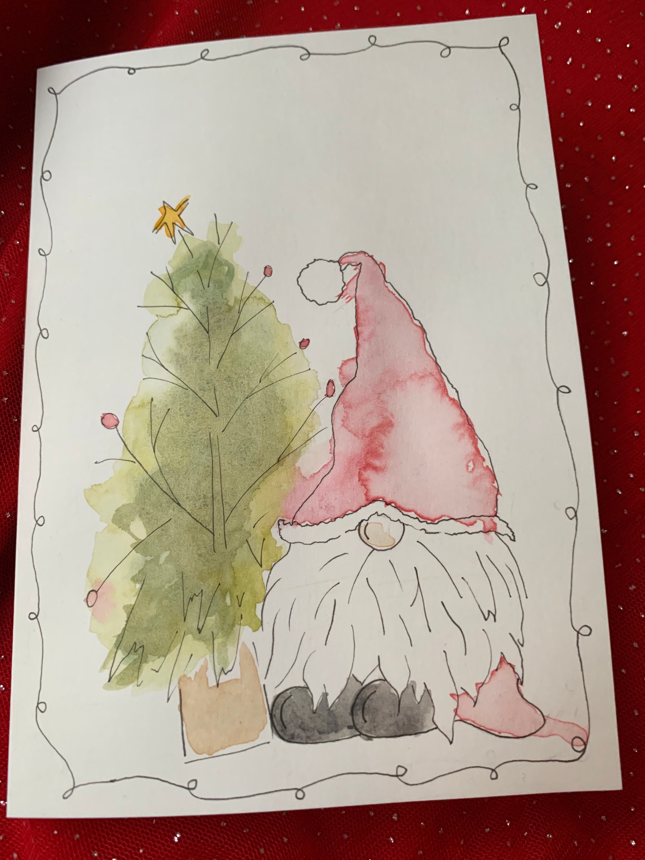 Original Aquarell Weihnachtskarten assorted 5 Stück Etsy.de