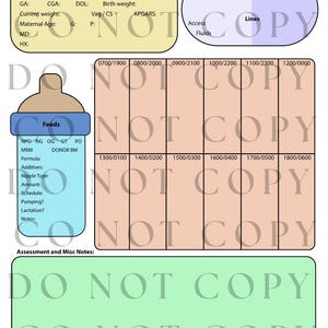 NICU Nurse Report Vorlage