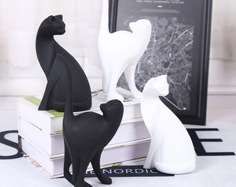 Figurine Chat Resine Etsy