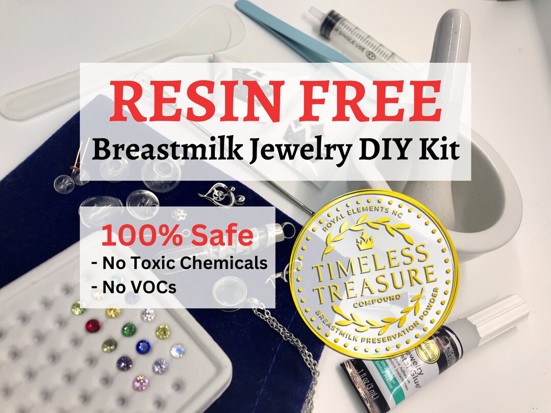 RESIN FREE DIY Breastmilk Jewelry Kit Non Yellowing Do It Yourself