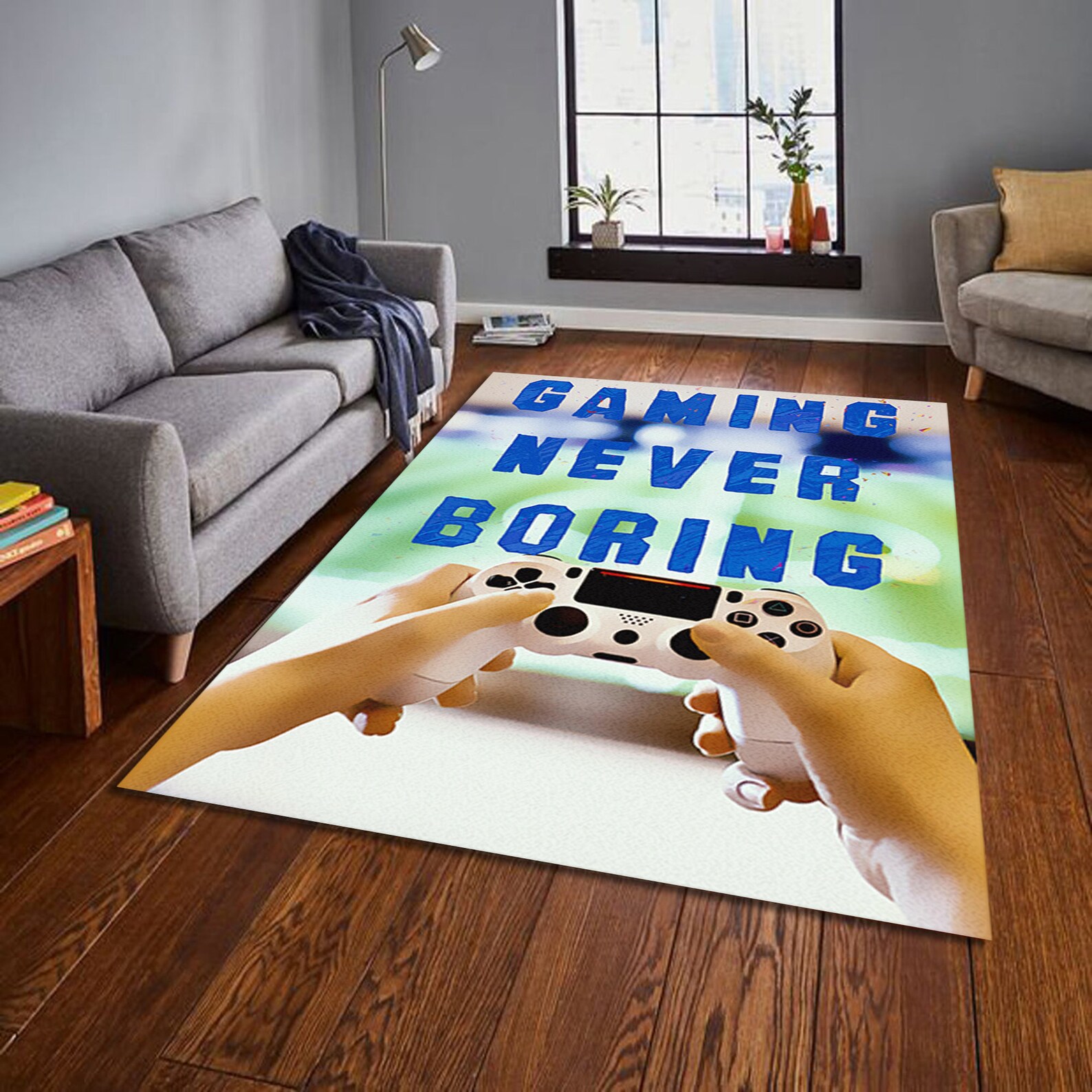 Gaming Rug Gaming never boring Game Designs Game Rug Floor Etsy