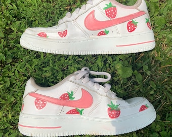 Custom Strawberry AF1 Sneakers
