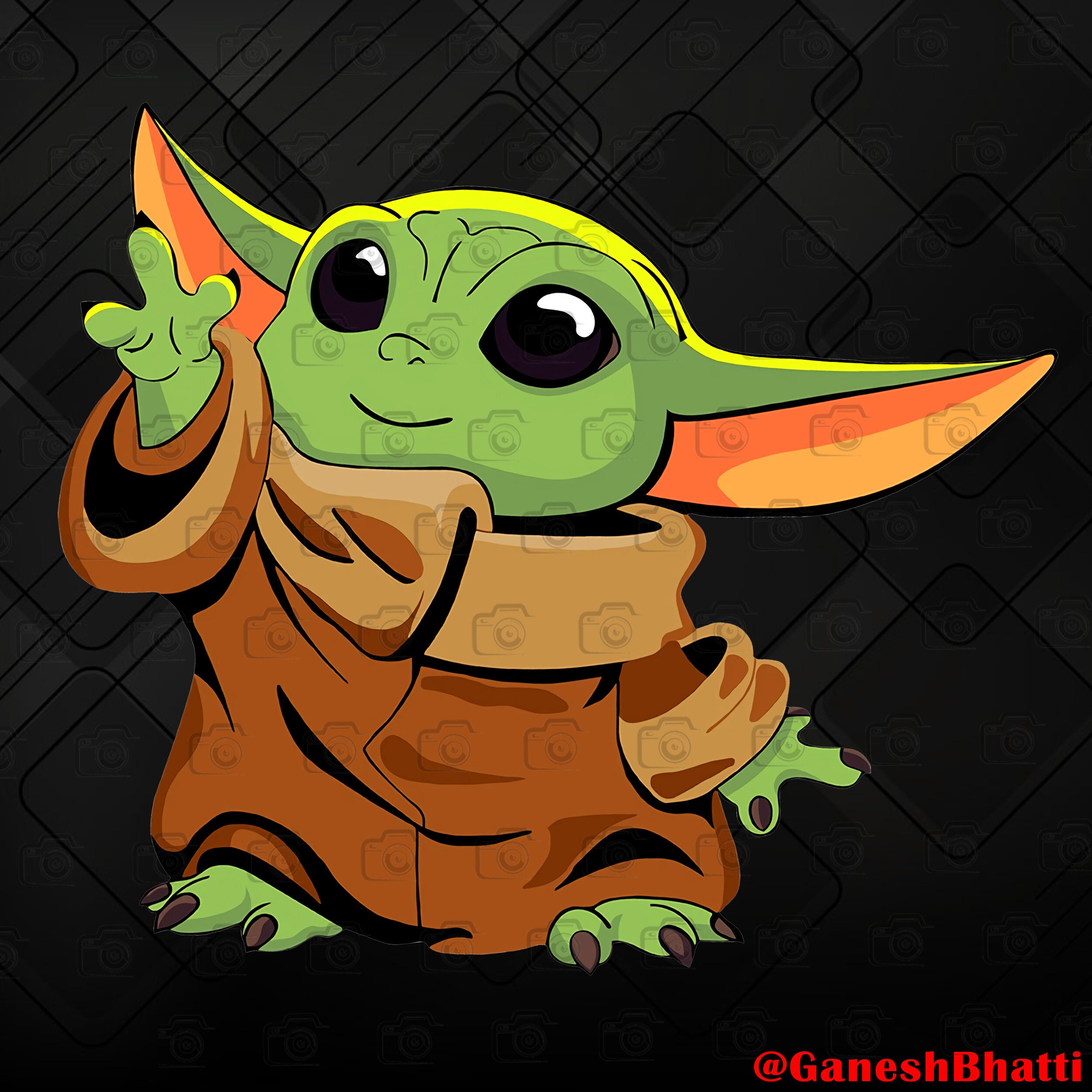 Cute Baby Yoda Star Wars Png Download Etsy
