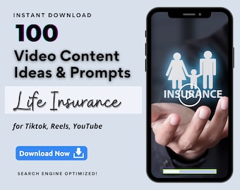 Video-ideeën levensverzekering: 100 contentprompts (pdf-download)