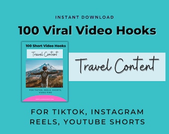 Travel Content Video Hooks, Travel Agent Social Media Posts, Travel Blogger Instagram Reels Video, Travel Instagram Post Template, TikTok