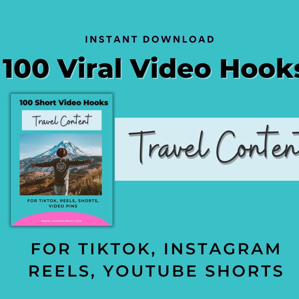 Ganchos de vídeo de contenido de viajes, publicaciones en redes sociales de agentes de viajes, vídeo de carretes de Instagram de blogger de viajes, plantilla de publicación de Instagram de viajes, TikTok