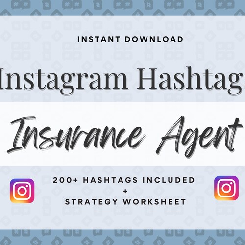 Insurance Instagram Hashtags Strategy and Planning Guide Etsy