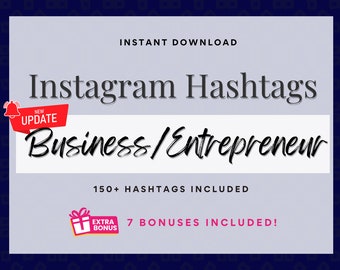 Business and Entrepreneur Hashtags + Strategy and Planning Guide, Grow Followers, Social Media Content, for Business Experts, Small Business