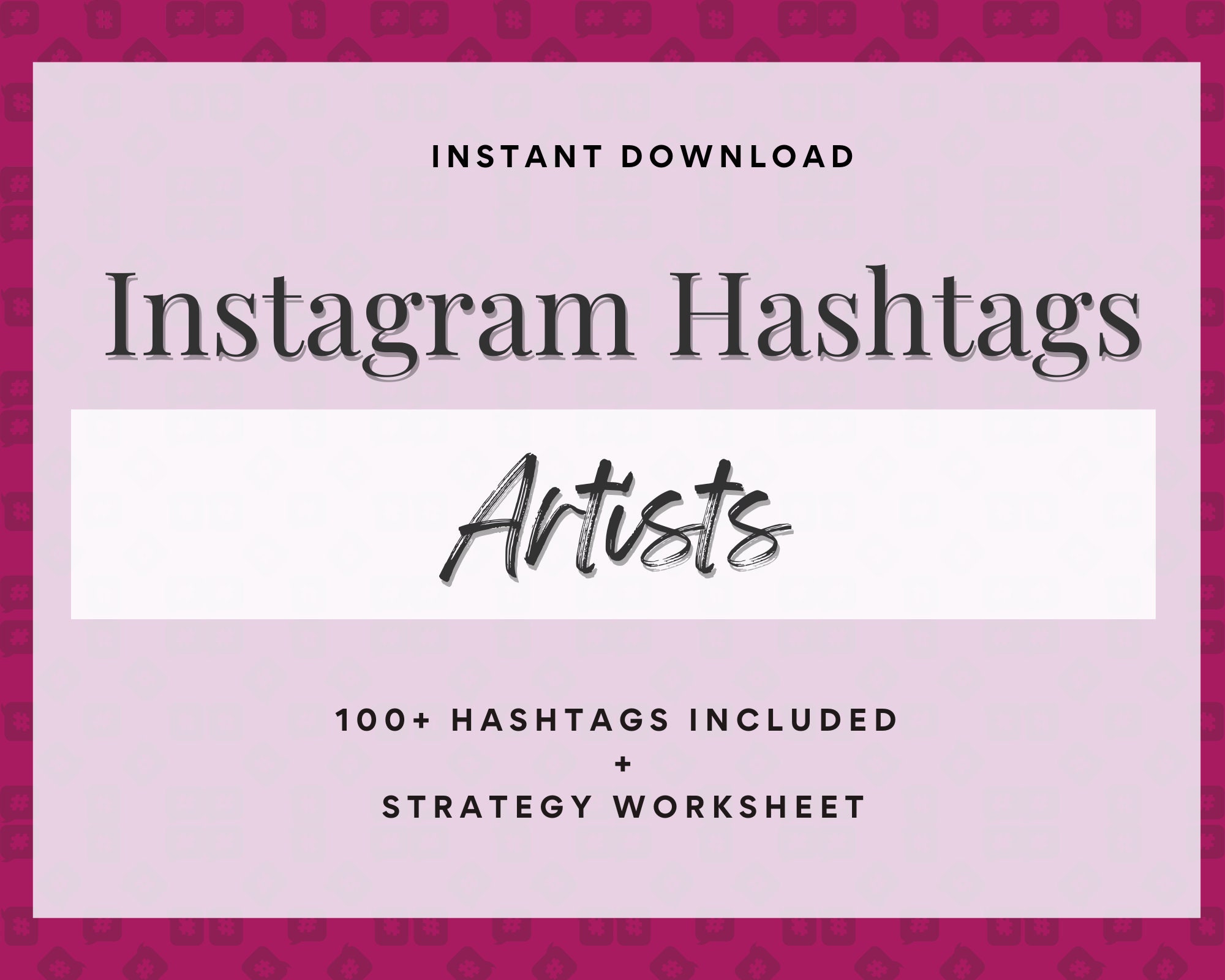 Artists and Art Instagram Hashtags Strategy and Planning Etsy