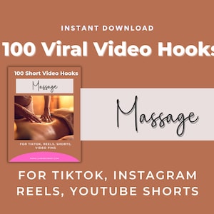 Massage Video Hooks: 100 Viral Templates (PDF Download)