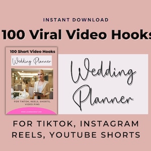Wedding Planner Video Hooks | Wedding Coordinator Social Media Template, Wedding Instagram, Wedding Event Template, Wedding Business