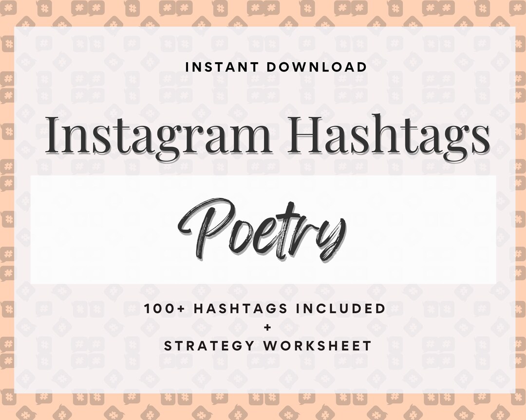 Poetry Hashtags Strategy and Planning Guide, Grow Followers, Social