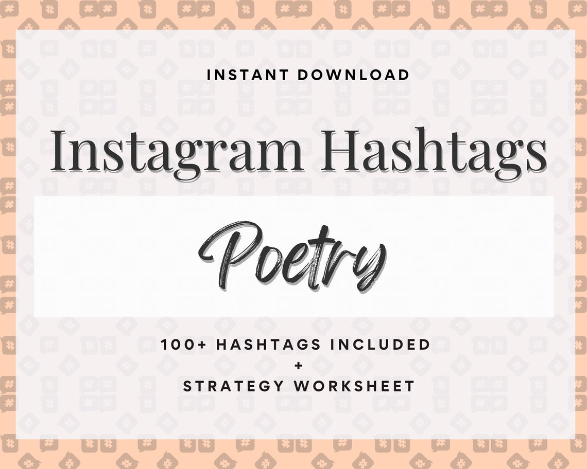 Poetry Hashtags Strategy and Planning Guide Grow Followers Etsy