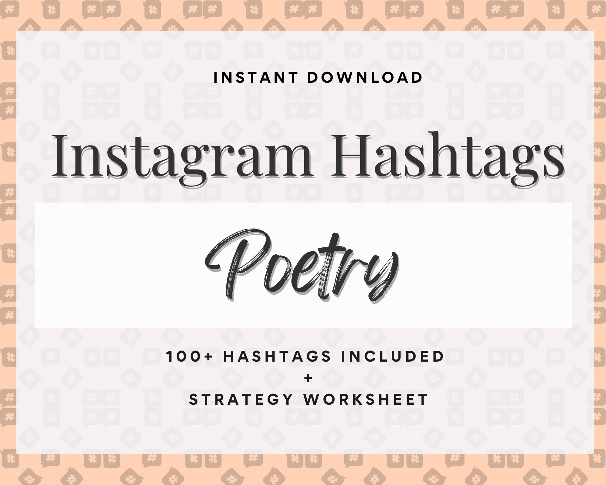 Poetry Hashtags Strategy and Planning Guide, Grow Followers, Social