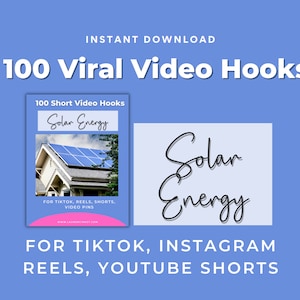 Solar Energy Video Hooks, Solar Company Instagram Template, Solar Energy Business Instagram Post, Solar Panel Business Templates