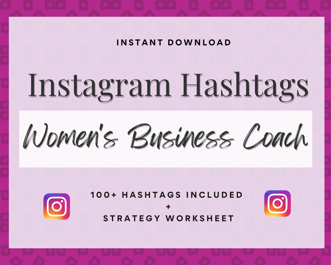 Women's Business Coach Hashtags Strategy and Planning Etsy