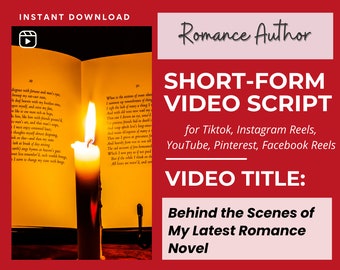 Romance Author Video Script: TikTok, Reels, YouTube (PDF)