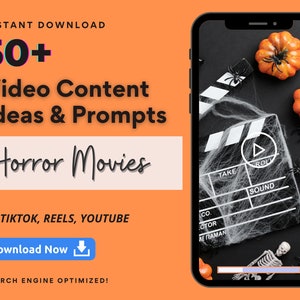 Horror Movie Video Content Ideas for Tiktok, Reels, YouTube, Viral Tiktok,  Ideas, Video Ideas for Horror Film Expert, Halloween Video