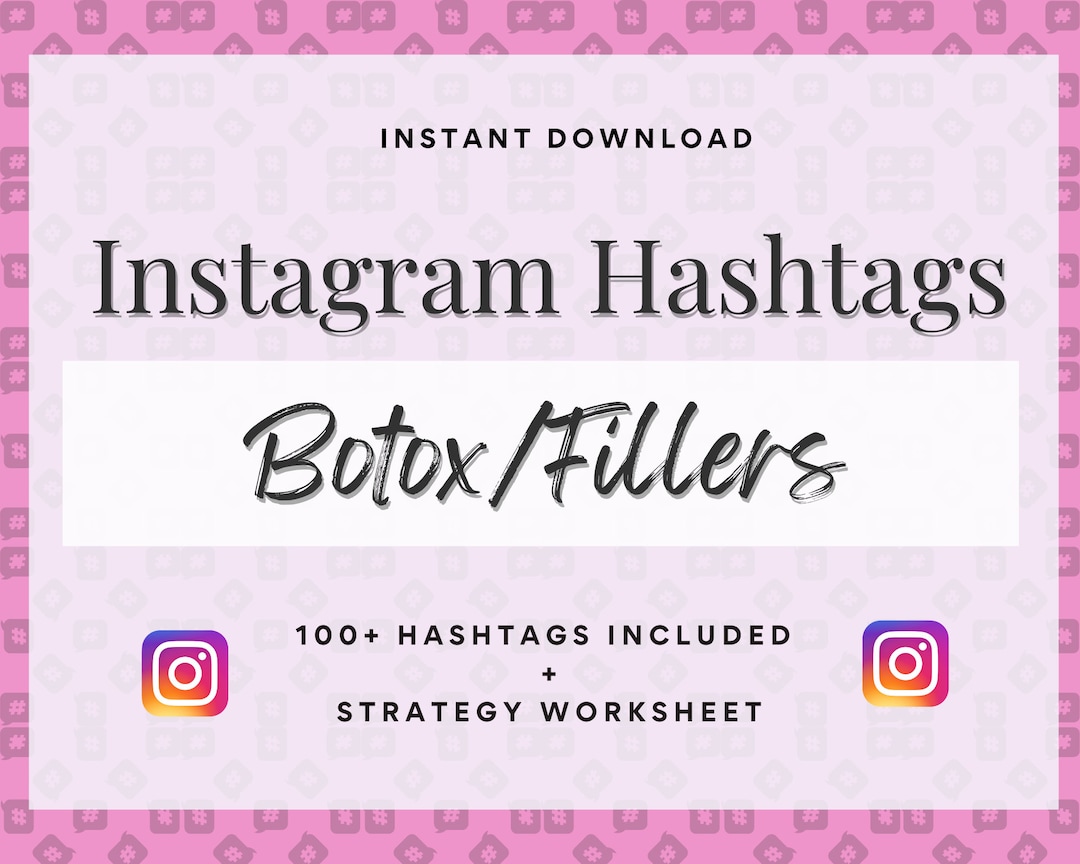 Botox & Filler Instagram Hashtags Strategy and Planning Etsy