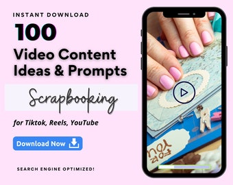 Scrapbooking Video Content Ideas for Tiktok, Instagram Reels, YouTube, Digital Photo Collage, Vision Board, Digital Scrapbookers Template