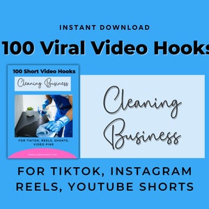 Cleaning Business Video Hooks, Cleaning Business Instagram Template, Professional Cleaner Social Media Posts, Cleaning Service Marketing