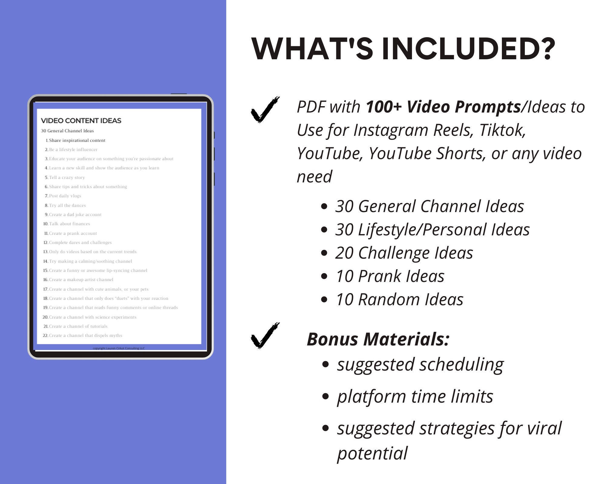 100 General Viral Video Ideas for Tiktok Reels Youtube - Etsy 100 General Viral Video Ideas for Tiktok Reels Youtube - Etsy