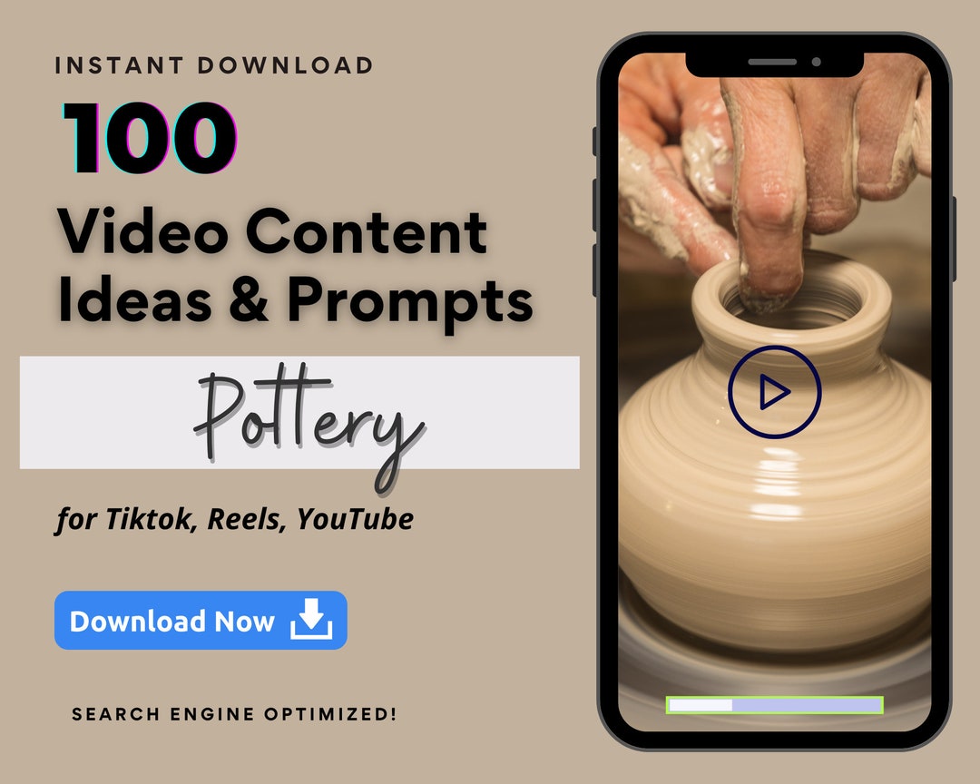 Pottery Video Ideas: Social Media Content Prompts (digital Download) - Etsy