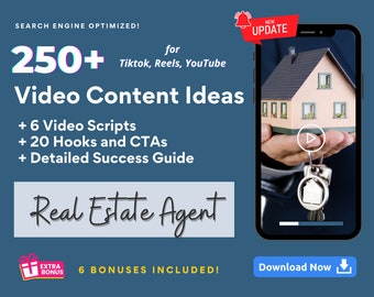 Real Estate Agent Video Content Ideas for Tiktok, Instagram Reels, YouTube Shorts, Viral Video,Tiktok Template, Realtor Social Media Content