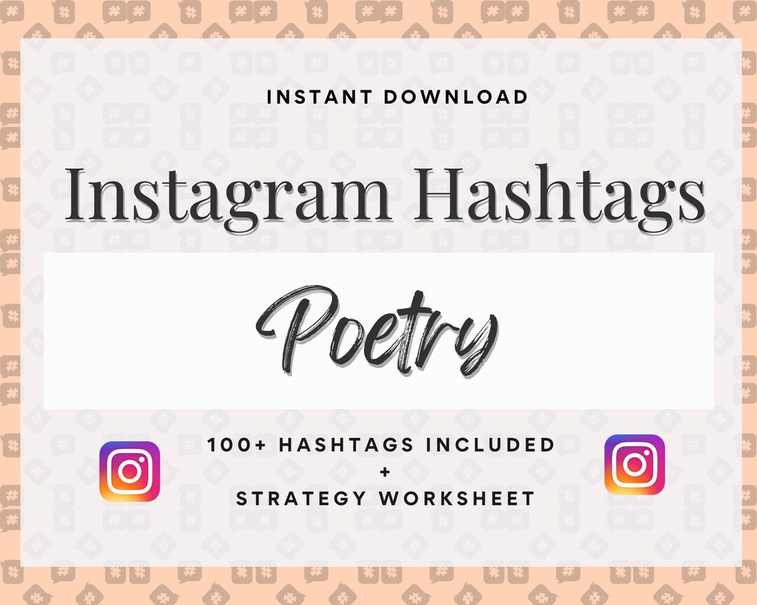 Poetry Hashtags Strategy and Planning Guide Grow Followers Etsy