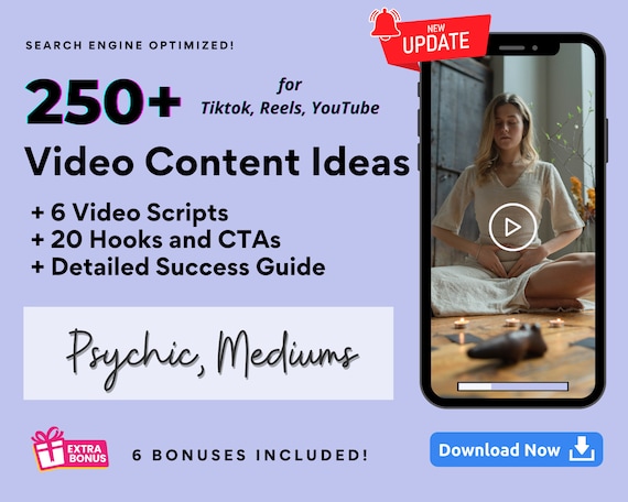 Psychic Medium Video Content Ideas for Tiktok, Reels, , Viral Video  Prompts, Gain More Followers, Psychic Medium Social Media, Mystic -   Canada