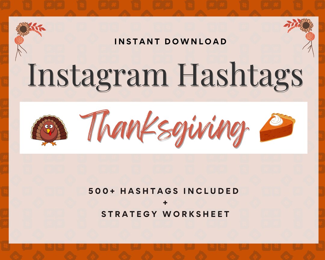 Thanksgiving Instagram Hashtags Strategy and Planning Guide Etsy