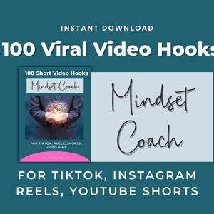 Ganchos de video de Mindset Coach, plantilla de Instagram de Life Coach, publicaciones en redes sociales sobre salud mental, plantillas de redes sociales sobre bienestar, publicaciones de motivación